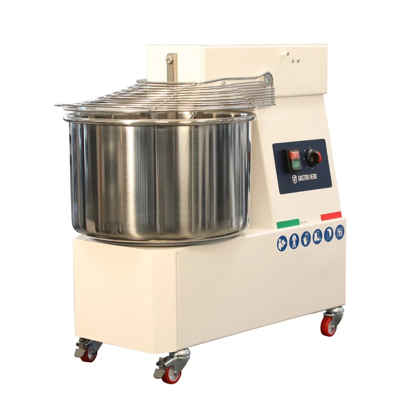 Pétrin à spirale PROFI 53 Litres 230V avec roulettes - tête fixe