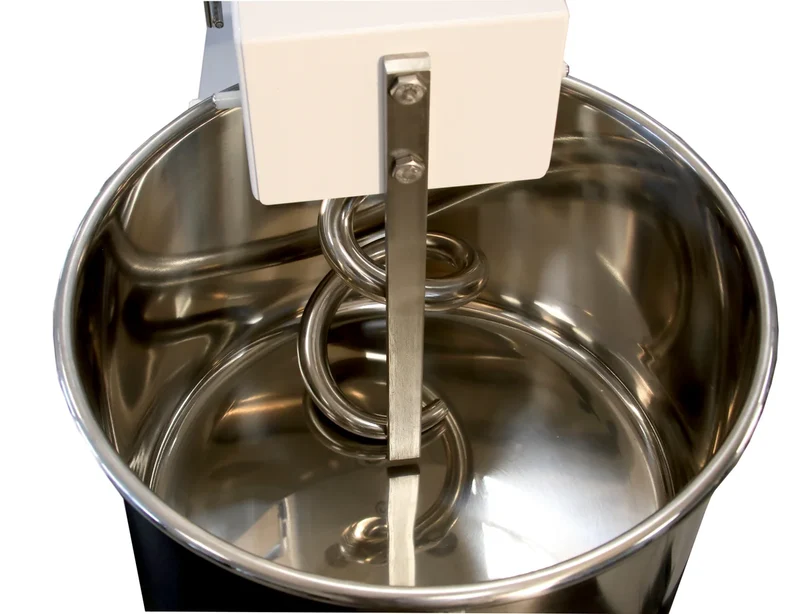 Pétrin à spirale PROFI 42 Litres 400V avec roulettes - tête fixe