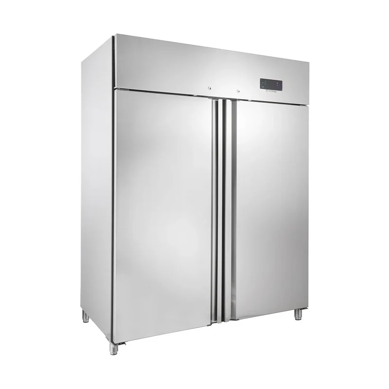 Armoire réfrigérée professionnelle ECO 1400 GN 2/1 monobloc, volume de réfrigération 1350 litres, 6 clayettes réglables, construction robuste, inox