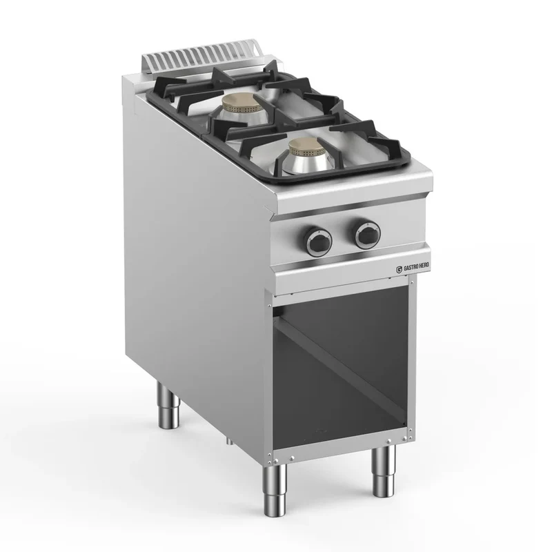 Cuisinière à gaz Série 900 - 40/90 avec soubassement ouvert - 2 feux - 18 kW