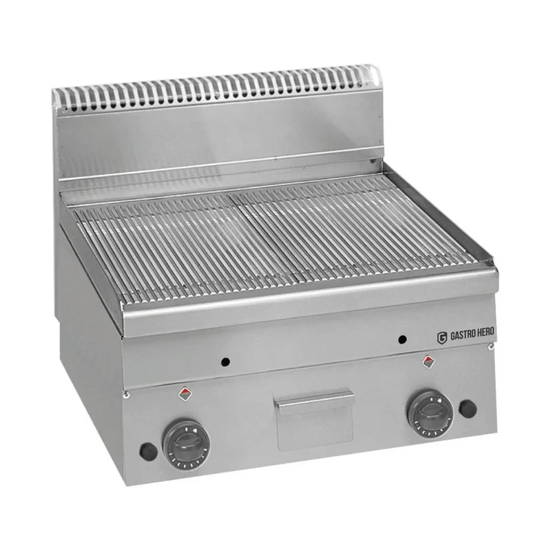 Plaque à snacker à gaz Série 600 - 60/60 - rainurée - appareil de table - 10,2 kW
