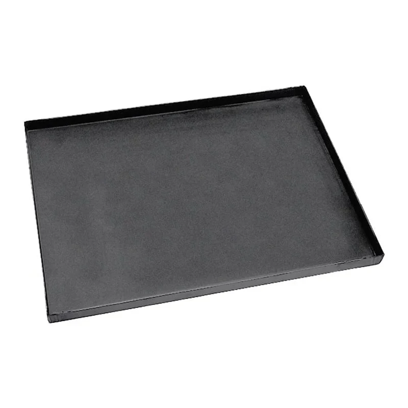 Plaque à pizza rectangulaire en tôle bleue 60x40x3cm LxPxH