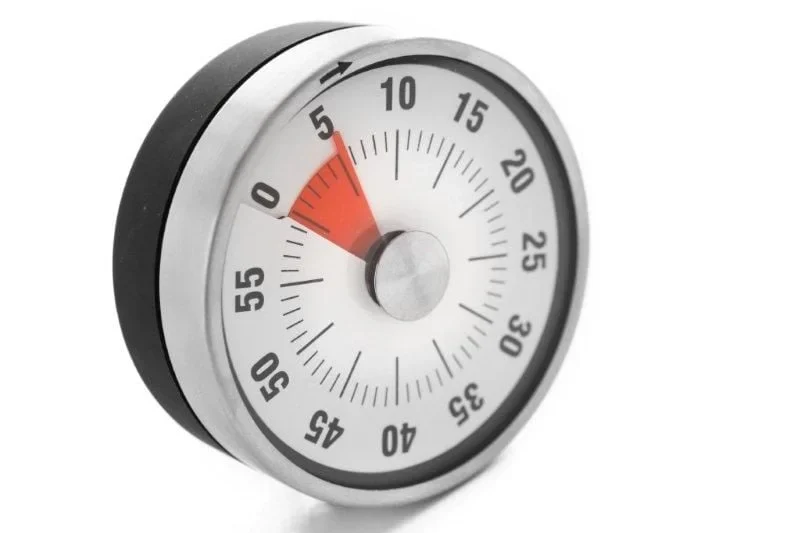 Minuteur de cuisine analogique 60 min. avec précision 1 min.