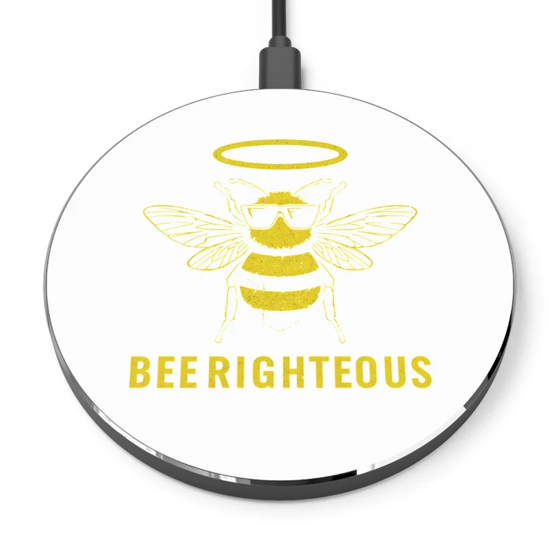 Eco-Friendly Bee-Themed Wireless Charger | Fast Charging Pad