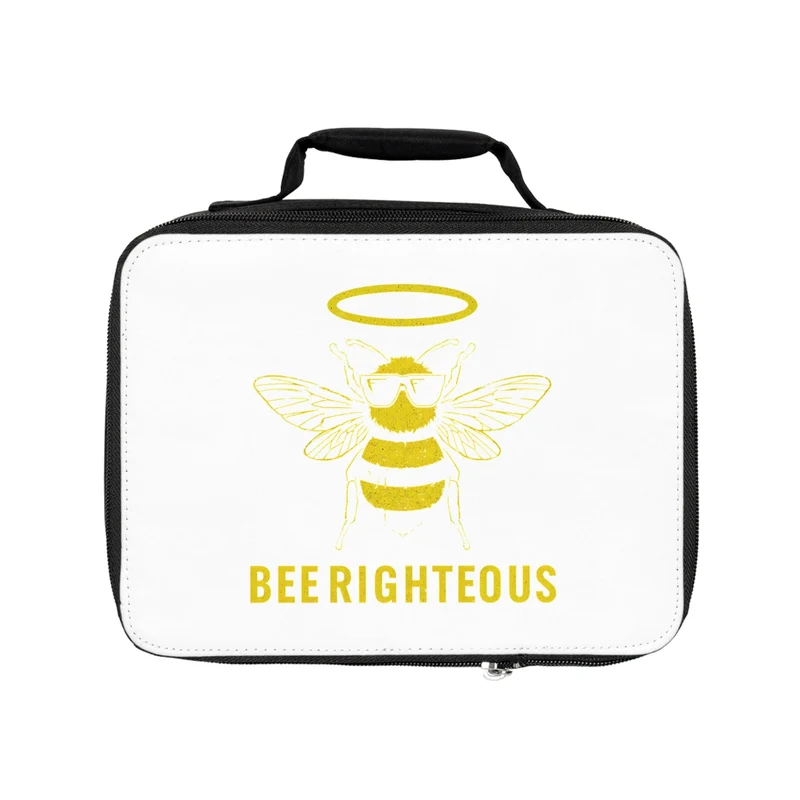 Bee Themed Insulated Lunch Bag | Cute Lunch Tote for School & Work
