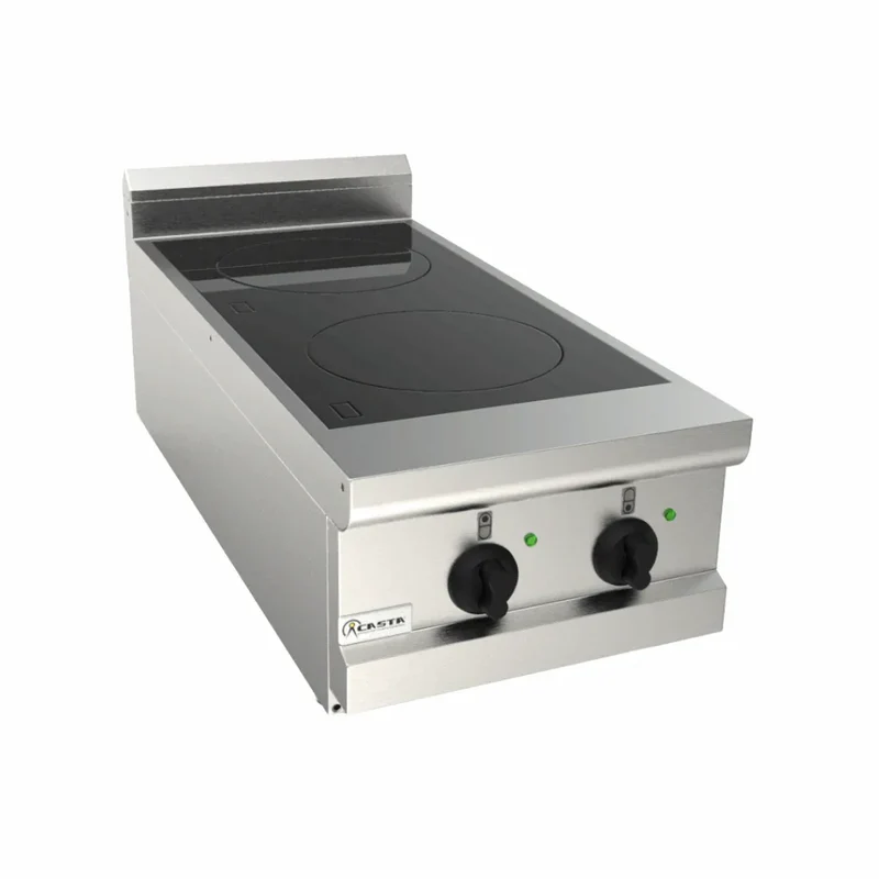 Cuisinière à induction 2 feux à poser 7kW 400V