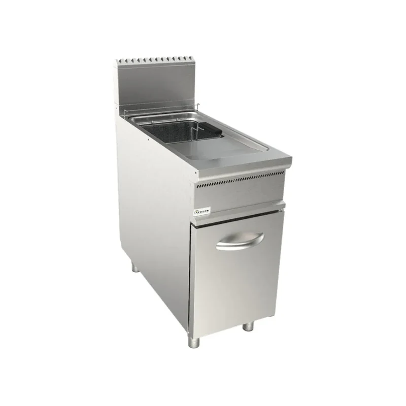 Friteuse à gaz sur meuble avec porte 17L 16.5kW