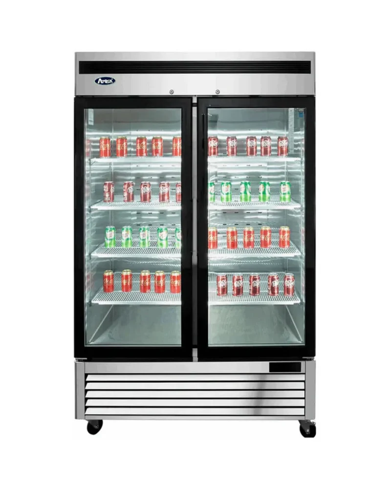 Armoire réfrigérée négative inox 2 portes vitrées 1300L