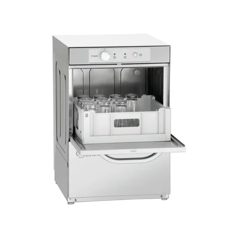 Lave-verre panier 400x400mm - Pompe de vidange - Doseur de rinçage et détergent inclus