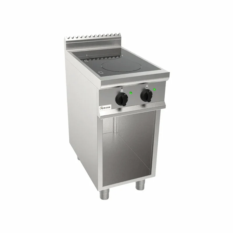 Cuisinière à induction 2 feux sur meuble ouvert
