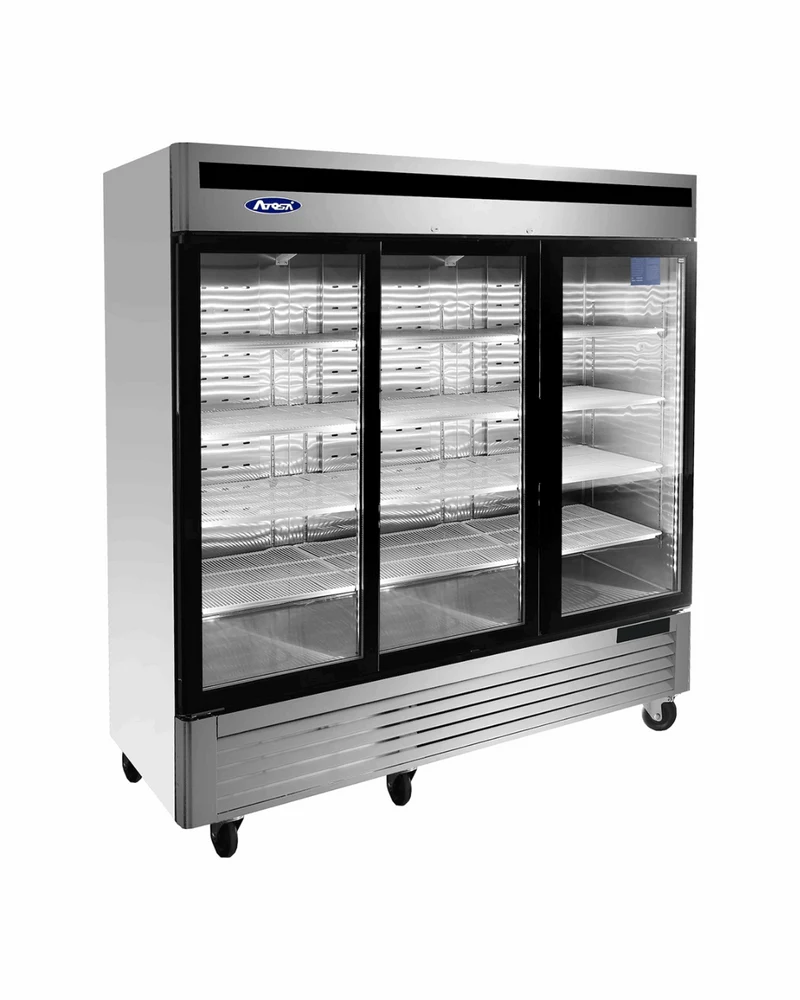 Armoire réfrigérée négative inox 3 portes vitrées - 2050L