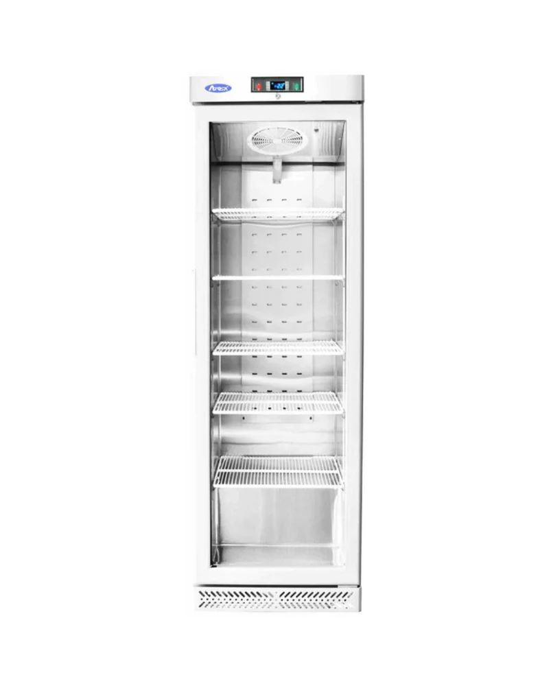 Armoire réfrigérée positive acier blanc 1 porte vitrée - 380L