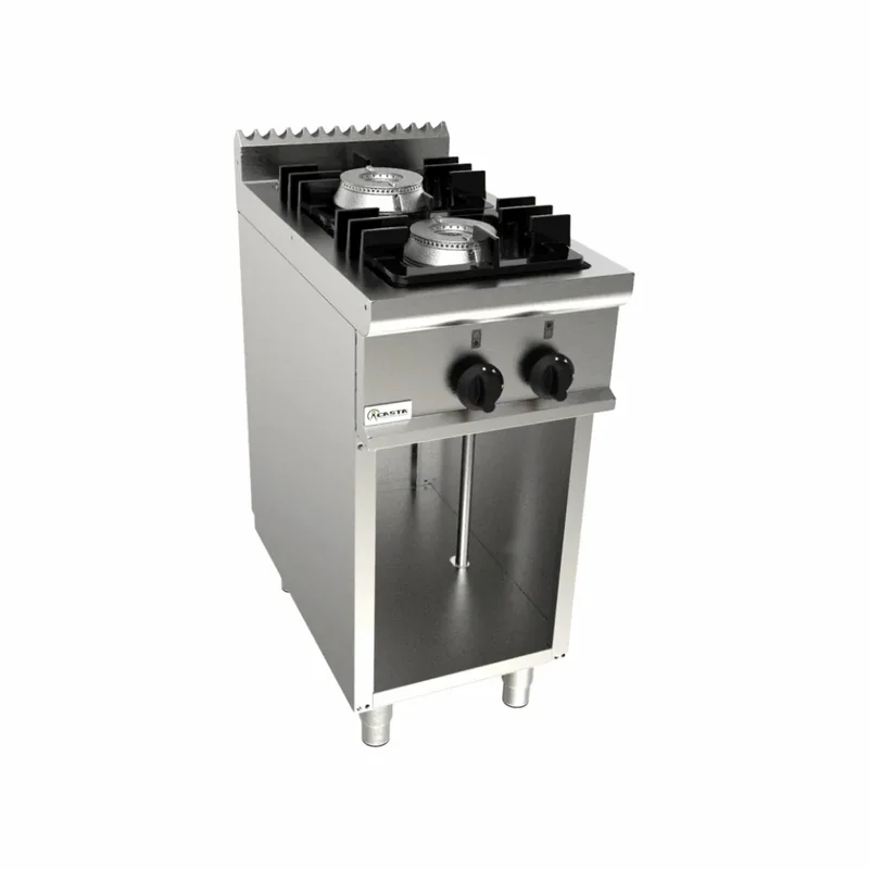 Cuisinière gaz sur meuble ouvert 2 feux 15kW