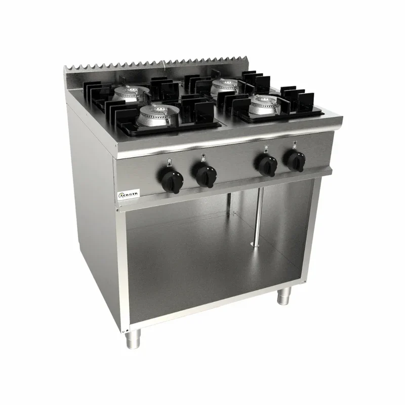Cuisinière gaz sur meuble ouvert 4 feux 30kW
