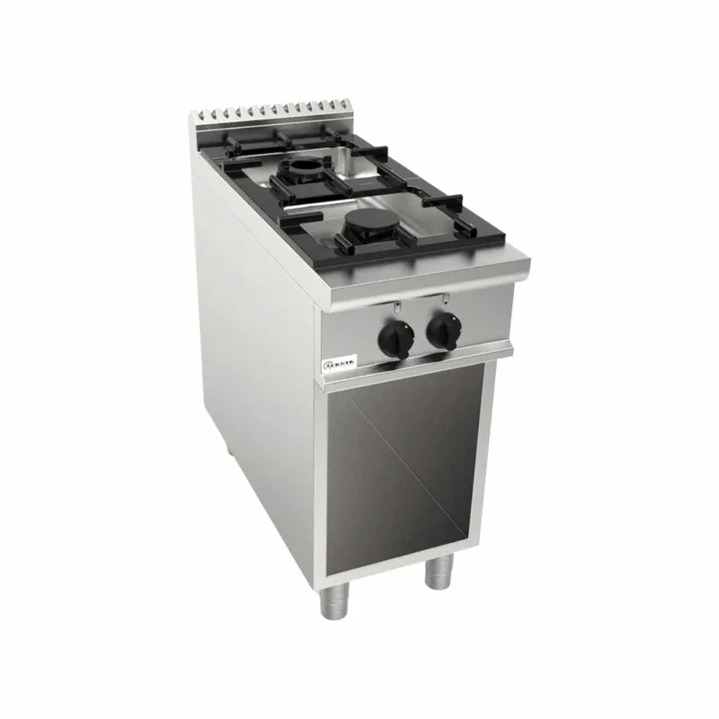 Cuisinière gaz sur meuble ouvert 2 feux 14,8kW