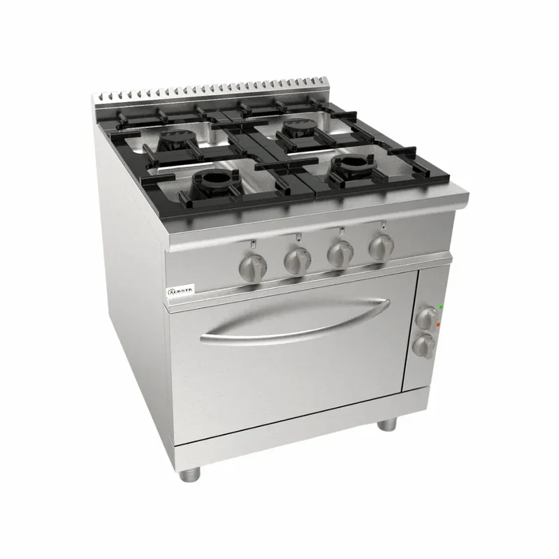 Cuisinière gaz sur four électrique 4 feux 29,6kW