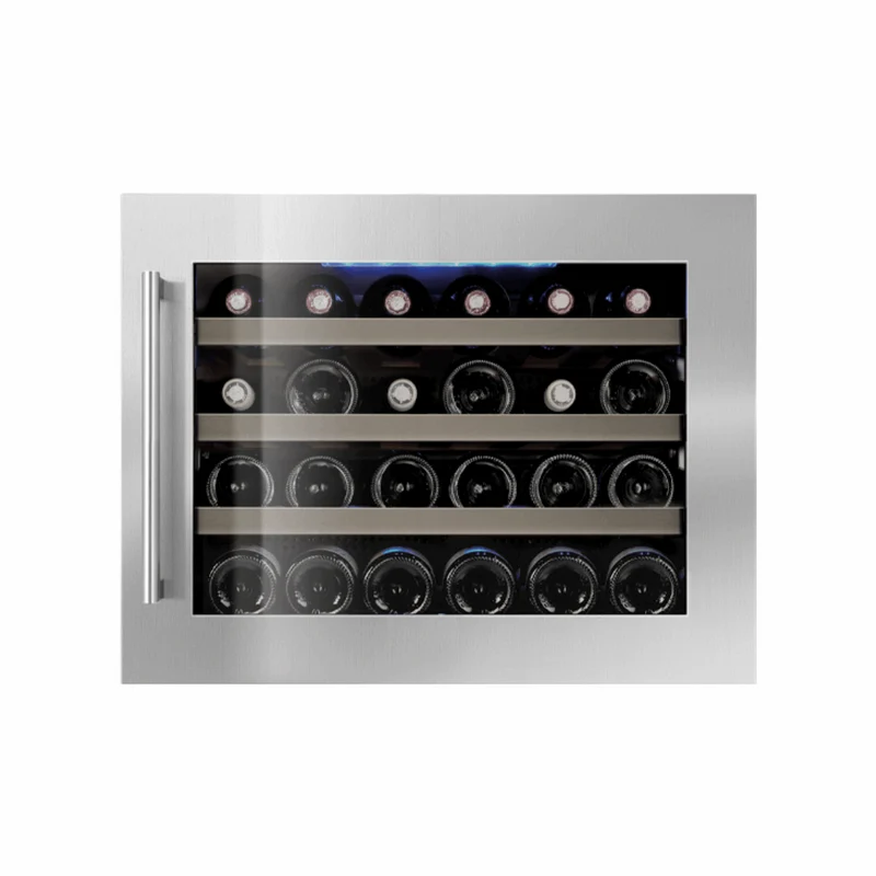 Cave à vin inox 1 zone - 24 bouteilles