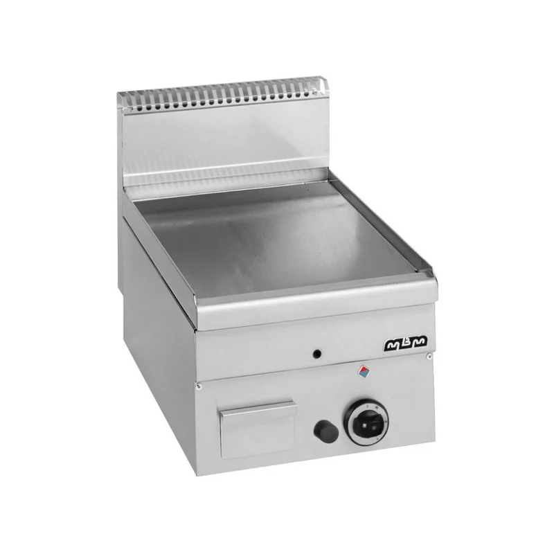 Plancha lisse chromée à gaz à poser