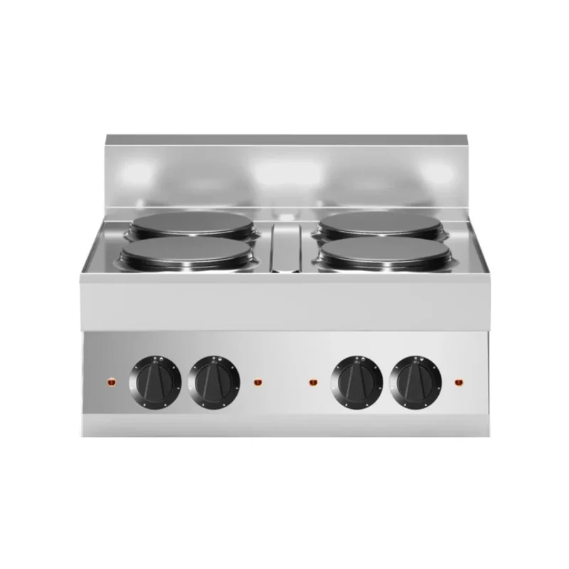 Cuisinière électrique 4 feux vifs à poser 700x650x300 10,4kW