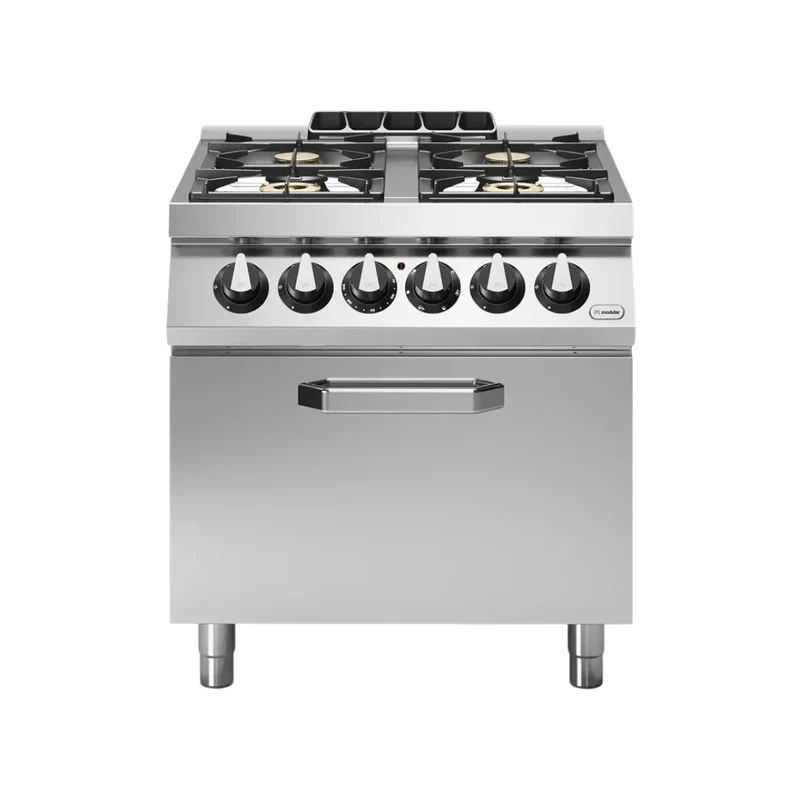 Fourneau 4 feux sur four gaz – 29,5 kW Gaz – 800x730x870mm