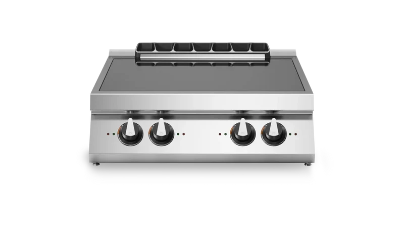 Plaque induction 4 zones à poser – 14 kW 400V Tri – 800x730x280mm