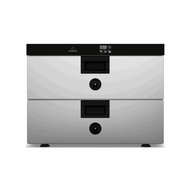 Armoire de maintien en température 2 tiroirs +30/+120°C - Capacité : 2 GN 1/1 150mm - 660x595x520mm