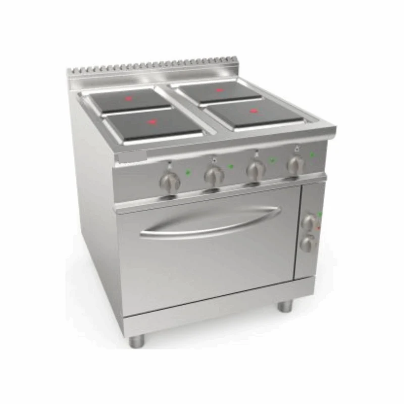 Cuisinière électrique 4 feux sur four électrique