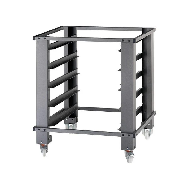Support de four à pizza IDECK 105.105 sur roulettes + 6 glissières - Hauteur 1000mm