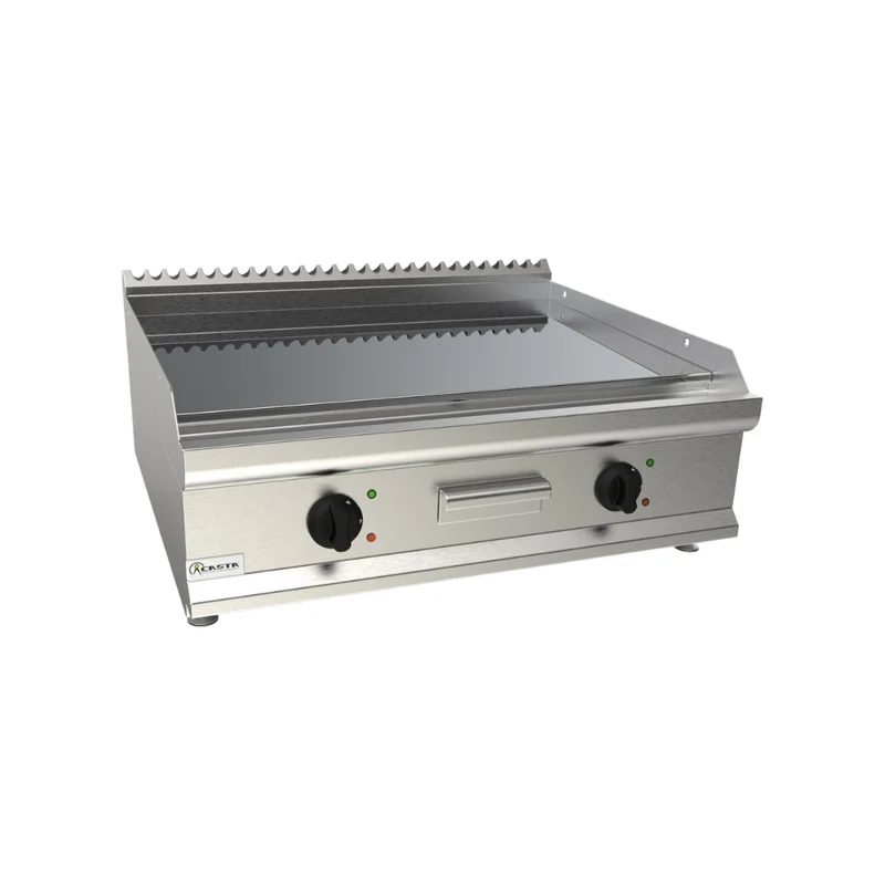 Plancha électrique lisse chromée à poser