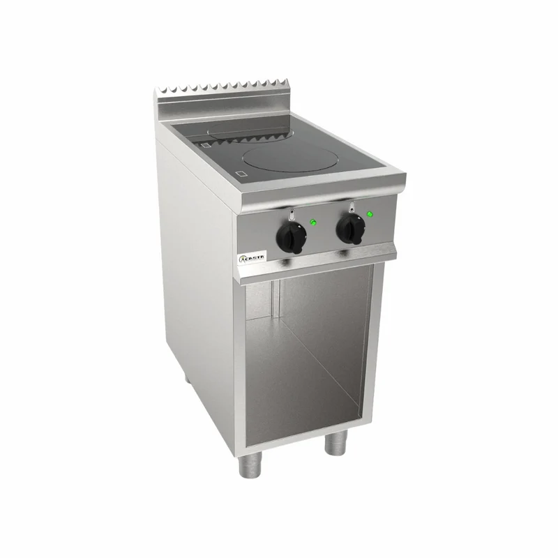 Cuisinière à induction 2 feux sur meuble ouvert