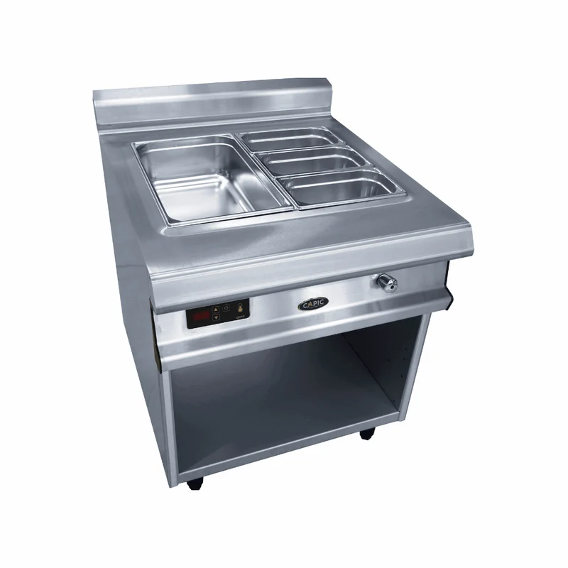 Bain marie électrique sur meuble ouvert