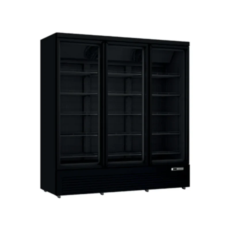 Vitrine congélateur noir négative 3 portes - 1563L