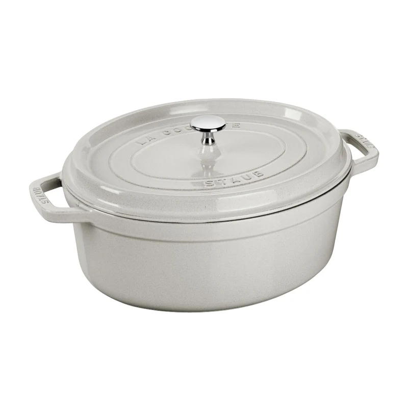 Staub Olla de Hierro Fundido Ovalada con Tapa, 29 cm