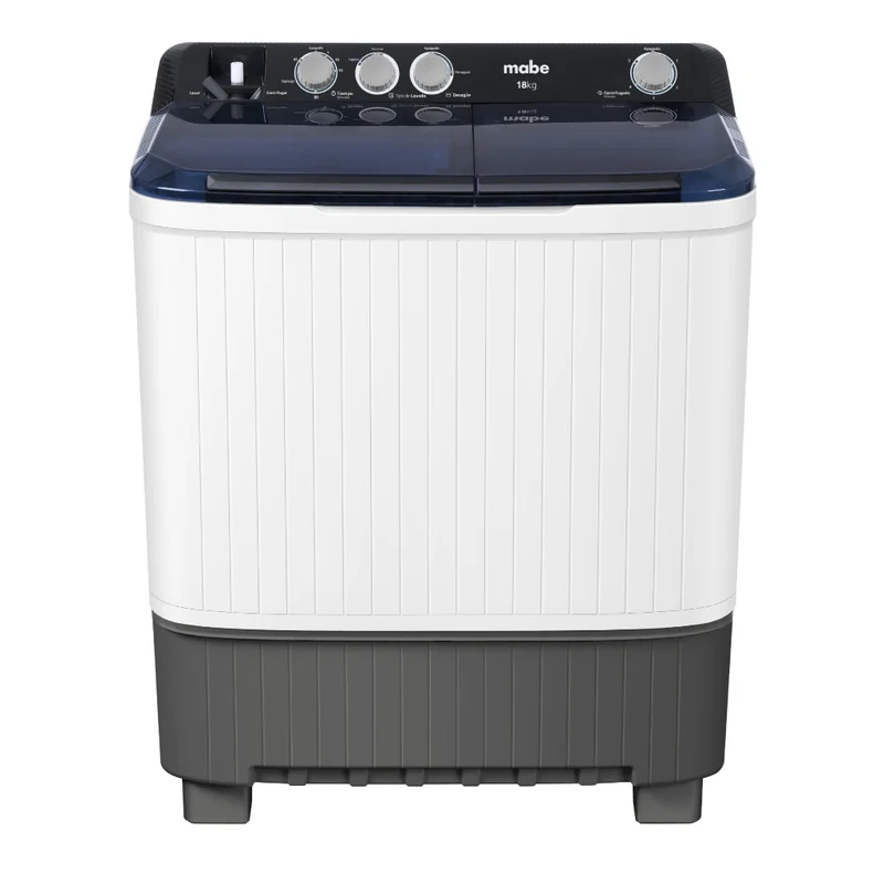 Mabe Lavadora Semiautomática 18 Kg, Blanco (LMDX8124HBAB0)